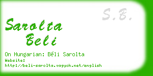 sarolta beli business card